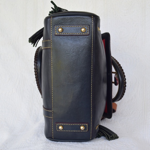 Dooney Florentine leather pocket black satchel - Picture 8 of 8